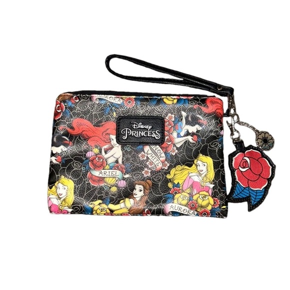 Loungefly Handbags - Disney Loungefly Disney Black Tattoo Princesses Wristlet